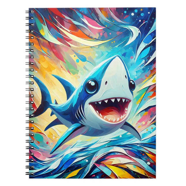 Happy Splash Shark Notebook (Front)