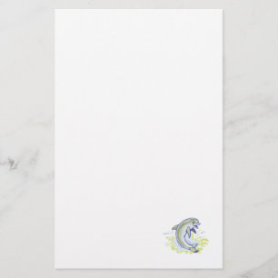 happy splashing baby dolphin stationery