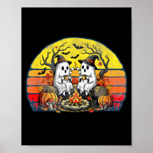 Happy Spooky Camping Crew Halloween Campfire Poster