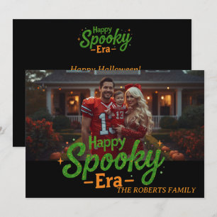 Happy Spooky era card, family photo halloween card