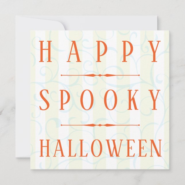 Happy Spooky Halloween Card Template (Front)