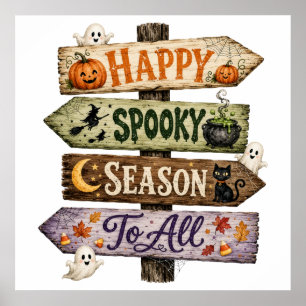 Happy Spooky Season To All Halloween Poster
