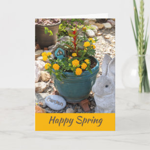 Happy Spring, Backyard Garden Photo Card