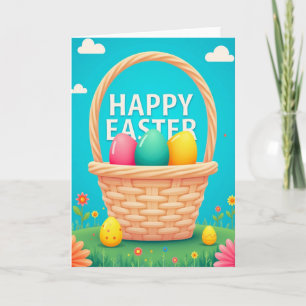 Happy Spring Basket Egg Card