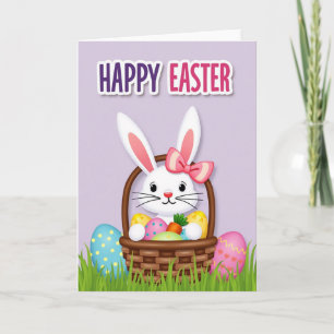 Happy Spring Bunny Easter Card