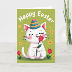 Happy Spring Cat Celebration Card