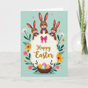 Happy Spring Creatures Easter Card