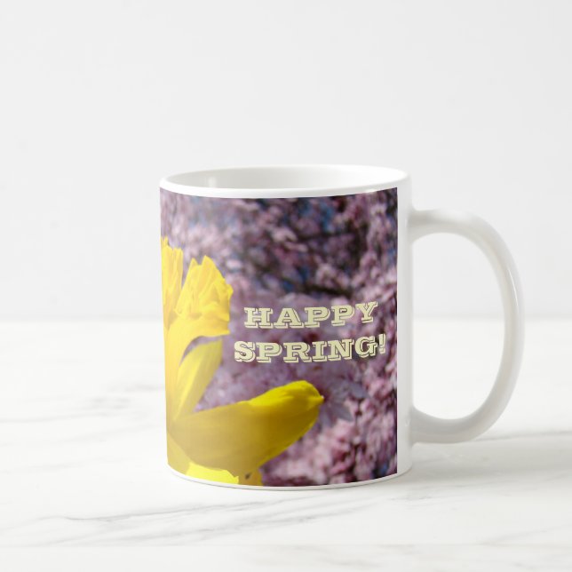HAPPY SPRING! Daffodil Coffee Mugs Blossoms (Right)