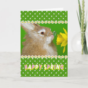 Happy Spring Easter Bunny Holiday Card