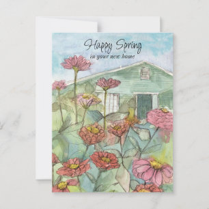 Happy Spring In Your New Home Real Estate Postcard