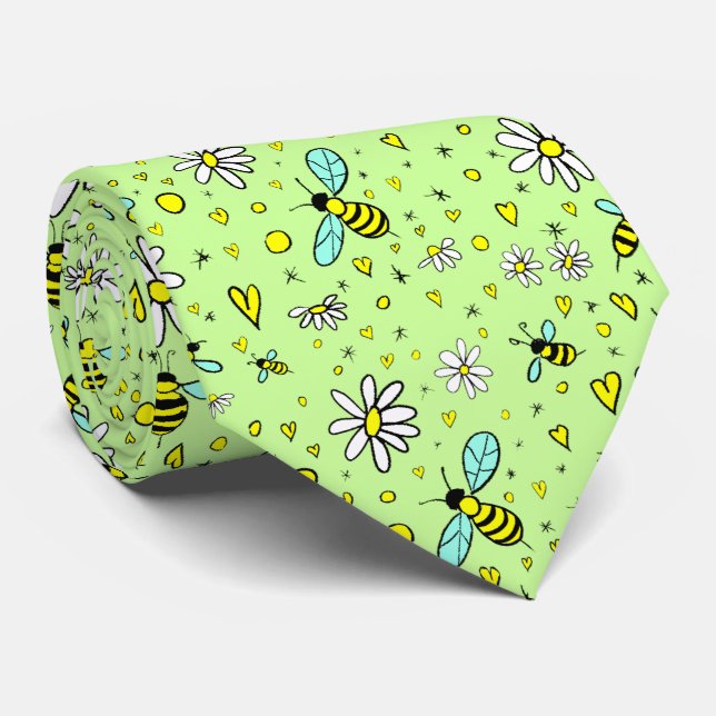 Happy spring Neck Tie (Rolled)