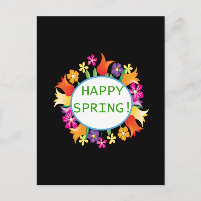 Happy Spring Postcard (Front)
