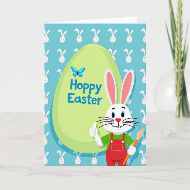 Happy Spring Rabbit Art Card (Front)
