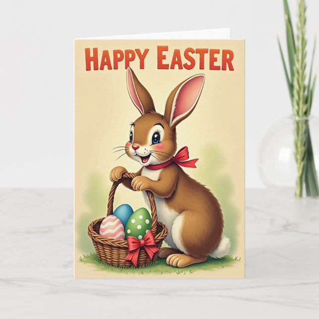 Happy Spring Rabbit Card (Front)