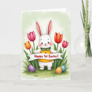 Happy Spring Rabbit Pattern Card