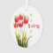 Happy Spring Red Tulips with Date Keepsake