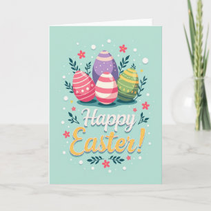 Happy Spring Shapes Greeting Card
