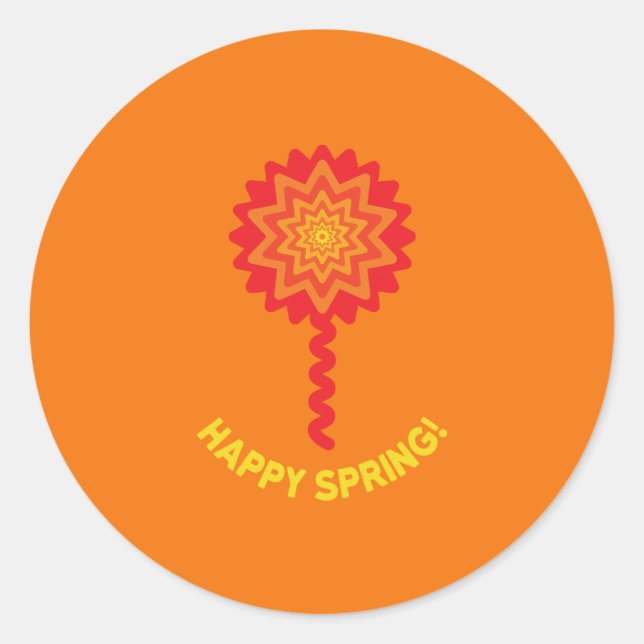 Happy Spring Sticker (Front)