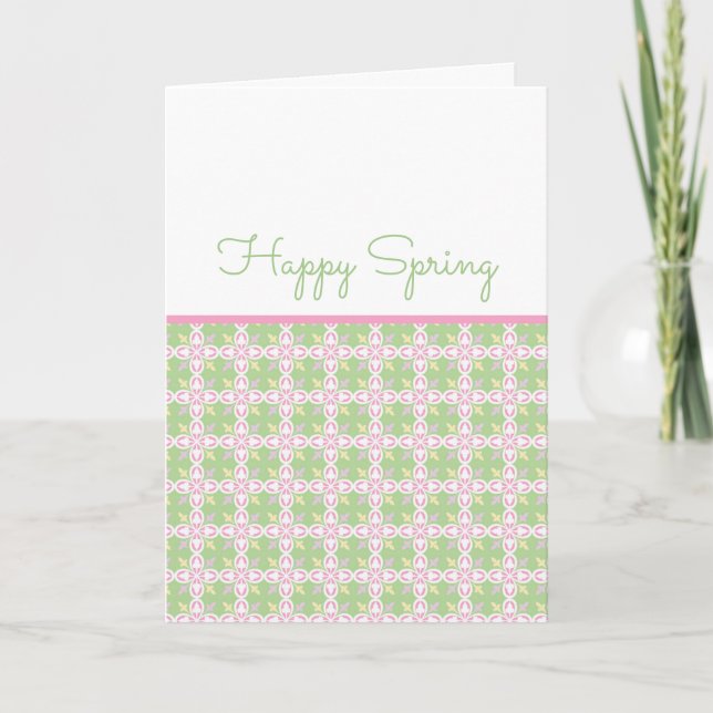 HAPPY SPRING Sweet Pastel Colours Easter Mum Note Card (Front)