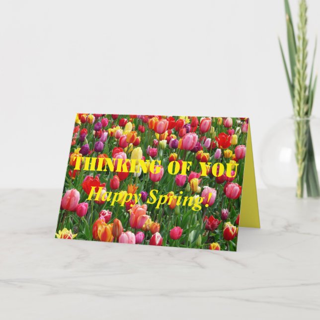 Happy Spring Tulips Holiday Card (Front)