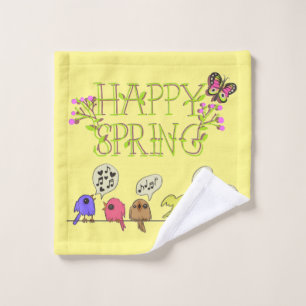 "Happy Spring" Wash Cloth