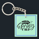 Happy Spring Y’all Typography Design-49765 Key Ring<br><div class="desc">Celebrate the fresh vibes of spring with this stylish “Happy Spring Y’all” typography design. Perfect for seasonal gifts,  apparel,  and cheerful decor with a modern floral touch. (Design code-49765).</div>