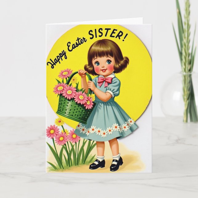 Happy Springtime Girl Card (Front)
