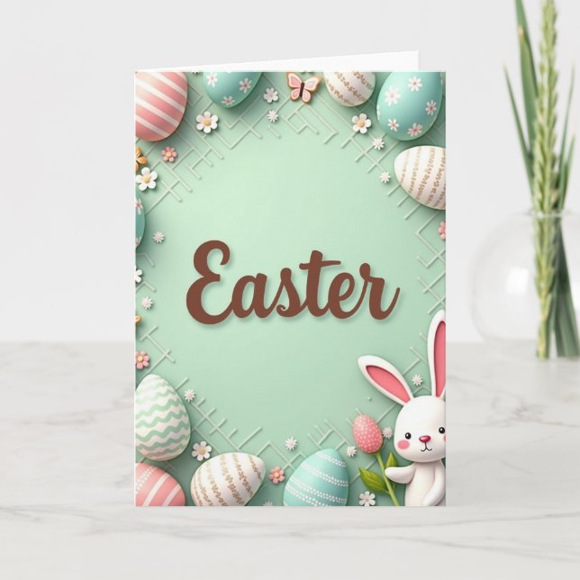 Happy Springtime Oval Card (Front)