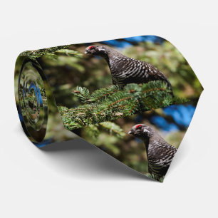 Happy Spruce Grouse Tie