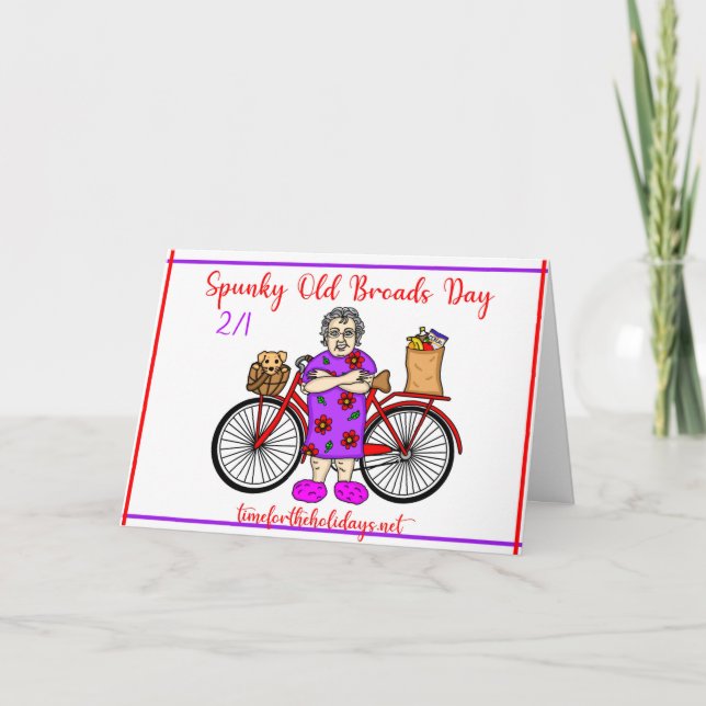 Happy Spunky Old Broads Day | February 1st Card (Front)
