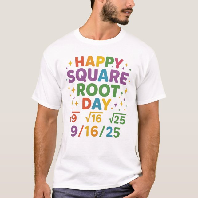 Happy Square Root Day Number happy square root day T-Shirt (Front)