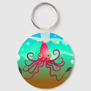 Happy Squid Key Ring