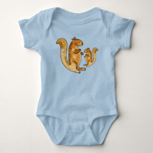 Happy Squirrel Baby Bodysuit