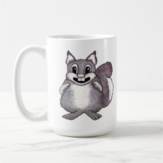 Happy Squirrel Cartoon Drawing Coffee Mug