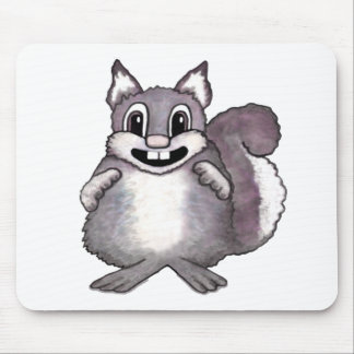 Happy Squirrel Cartoon Drawing Mouse Pad