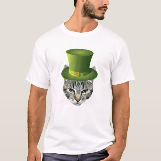 Happy St Catrick s Day St Patrick s Day Funny Cat  T-Shirt