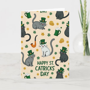 Happy St Catricks Day Cat Card