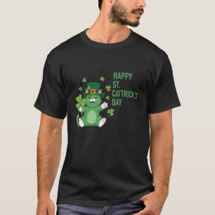 Happy St Cattrick's Day Meow Lucky Irish Cat Mum D T-Shirt