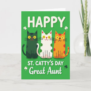 Happy St Cattys Day Aunt Card