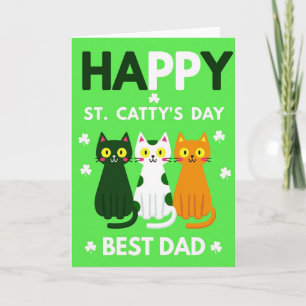 Happy St Cattys Day Best Dad Card