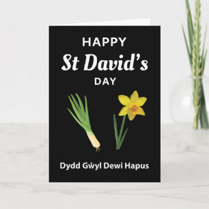 Happy St David's Day Dydd Gŵyl Dewi Hapus 4 Card