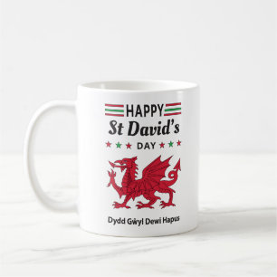 Happy St David's Day Dydd Gŵyl Dewi Hapus 5 Coffee Mug