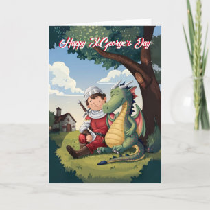 Happy St.George's Day Saint George and the Dragon Card