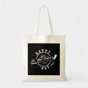 Happy St. Hat Trick's Day St. Patrick's Day Hockey Tote Bag