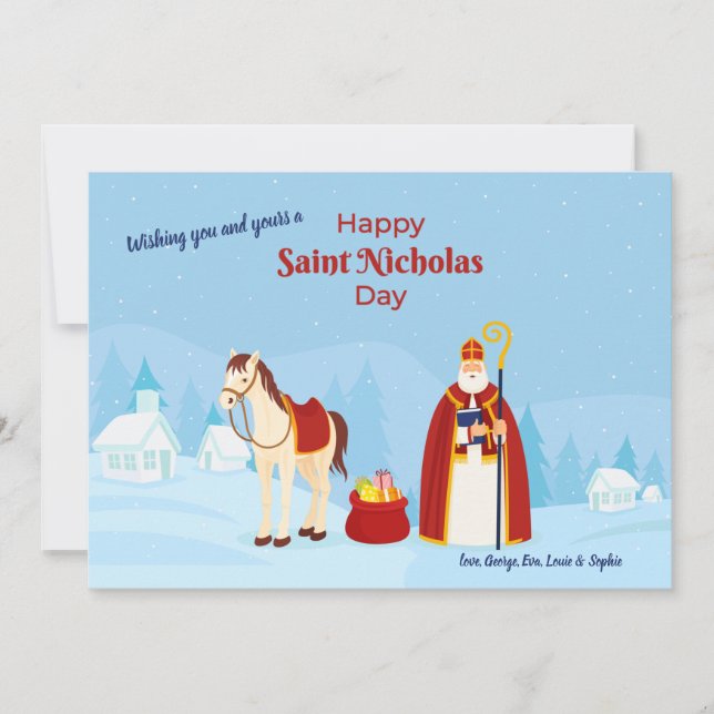 Happy St. Nicholas Day Greeting Card (Front)