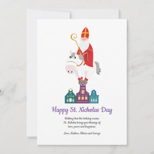 Happy St. Nicholas Day Greeting Holiday Card