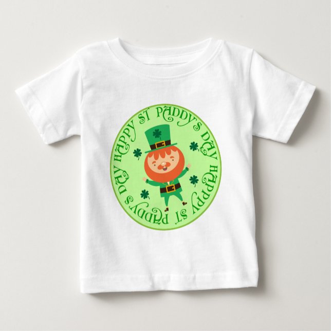 Happy St Paddys Day Leprechaun Baby Tee (Front)