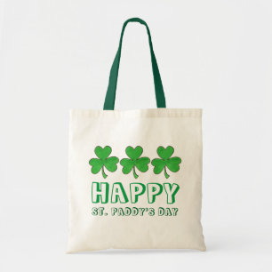 Happy St. Paddy's Day Saint Patrick's Shamrock Tote Bag