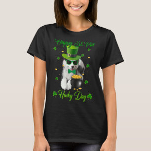 Happy St Pat Husky Day Dog St Patrick's Day T-Shirt