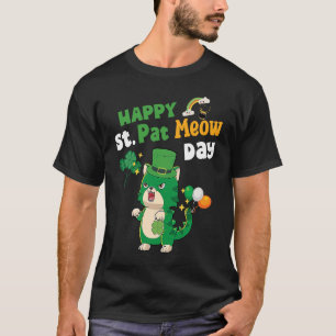 Happy St Pat Meow Day Lucky Shamrock Cat  Cats   1 T-Shirt